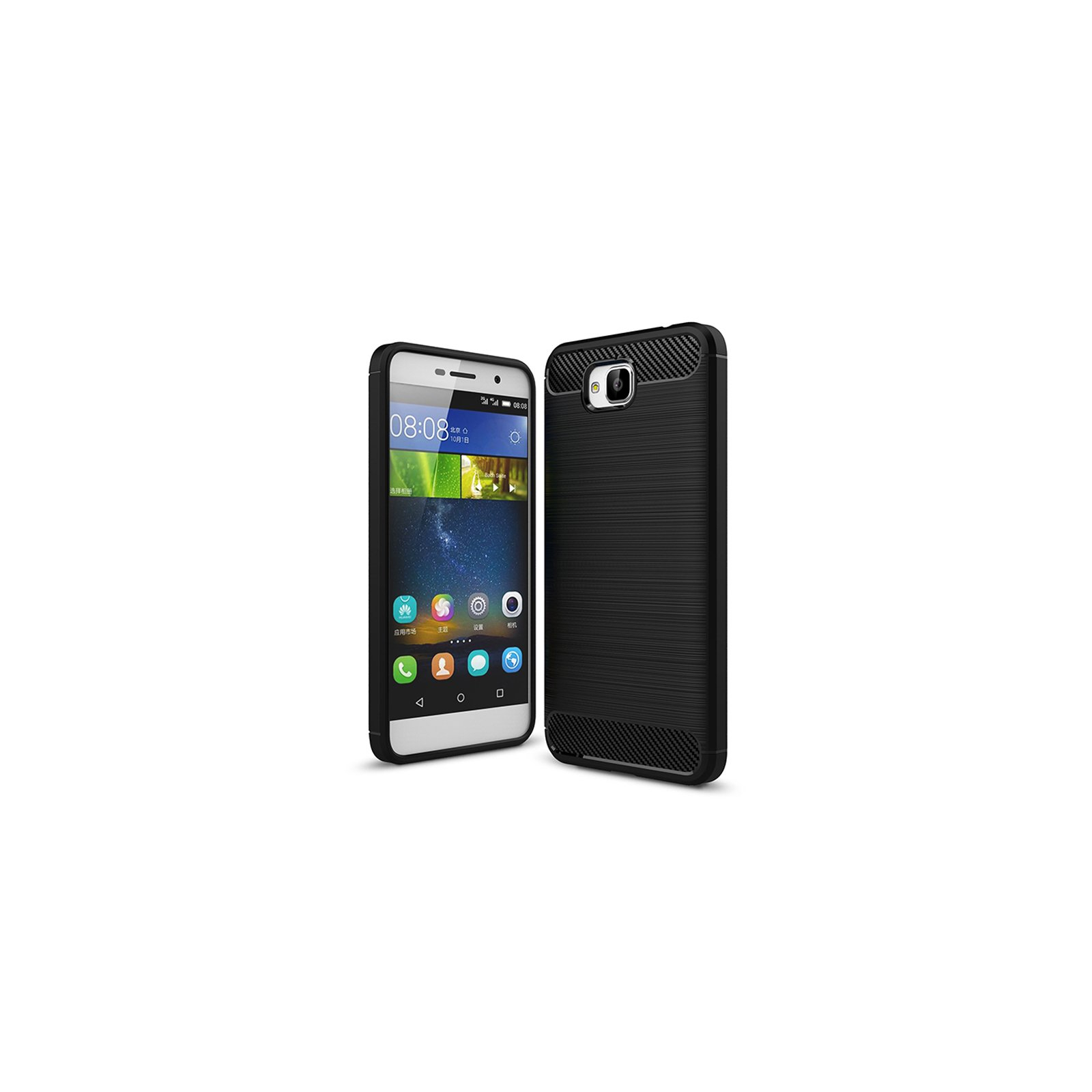 Чехол для мобильного телефона для Huawei Y6 Pro 2017 Carbon Fiber (Black) Laudtec (LT-HY6PROB)