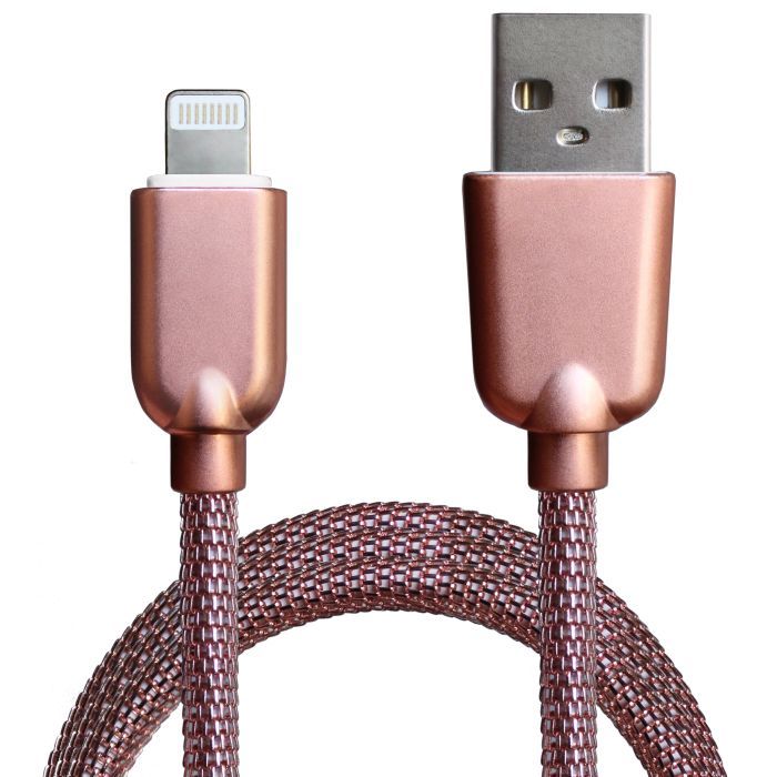 Дата кабель USB 2.0 AM to Lightning 1.0m 1.5A Rose Gold Grand-X (ML02RG) зображення 2