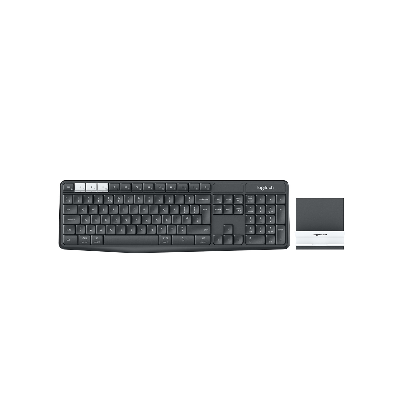 Клавіатура Logitech K375s Multi-Device Graphite RU (920-008184) зображення 8