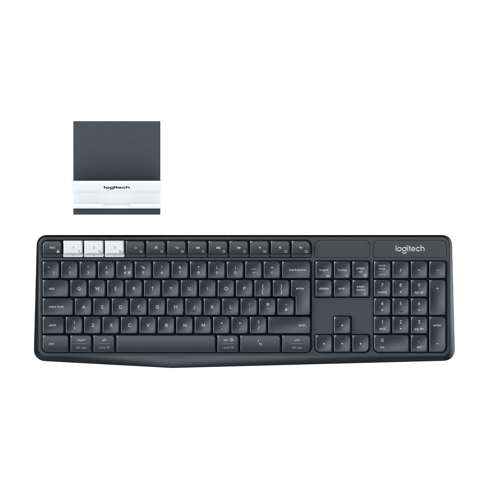 Клавіатура Logitech K375s Multi-Device Graphite RU (920-008184)