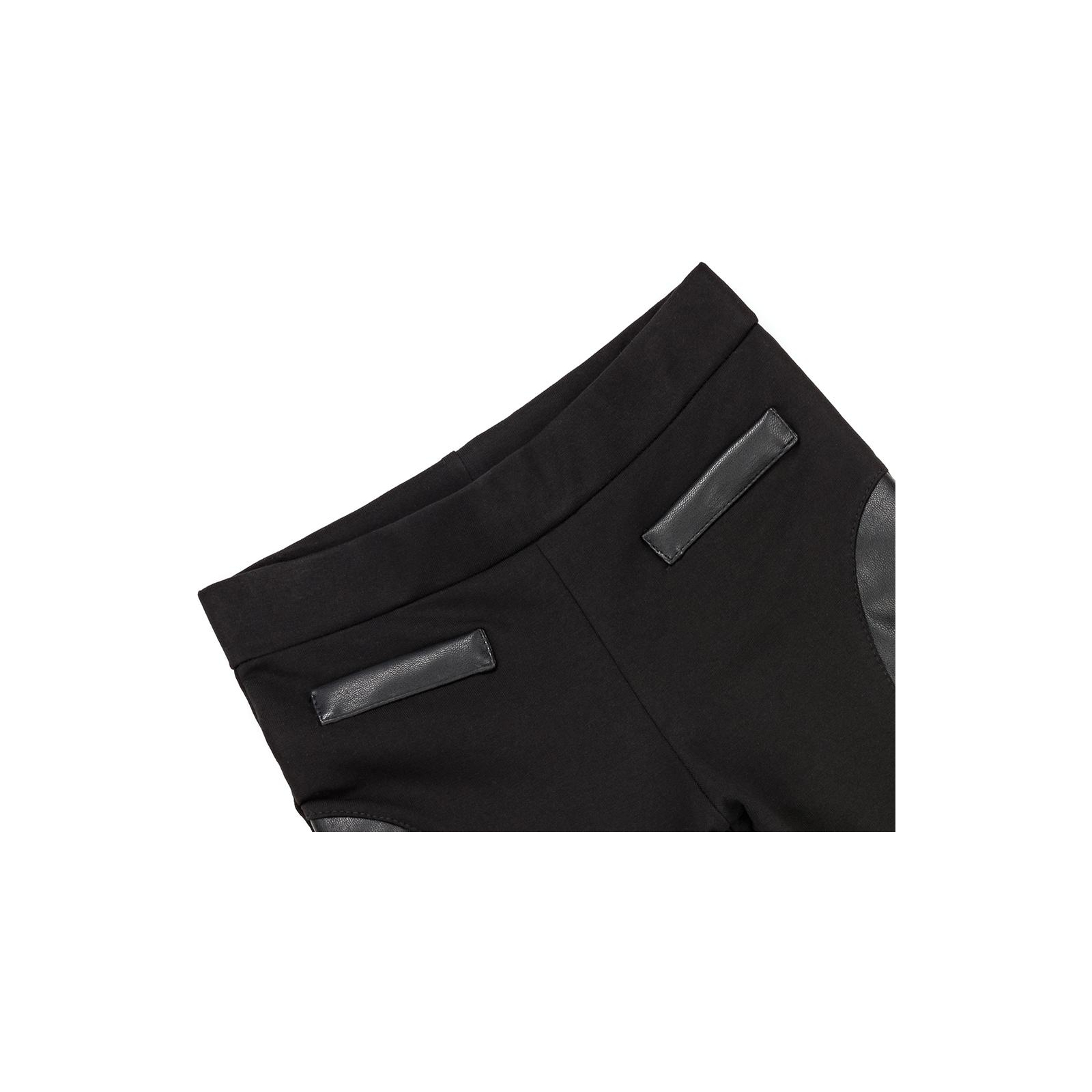Лосины Lovetti с кожаными вставками (5182-146G-black) изображение 3
