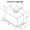 Витяжка кухонна Perfelli BI 8522 A 1000 I LED зображення 5