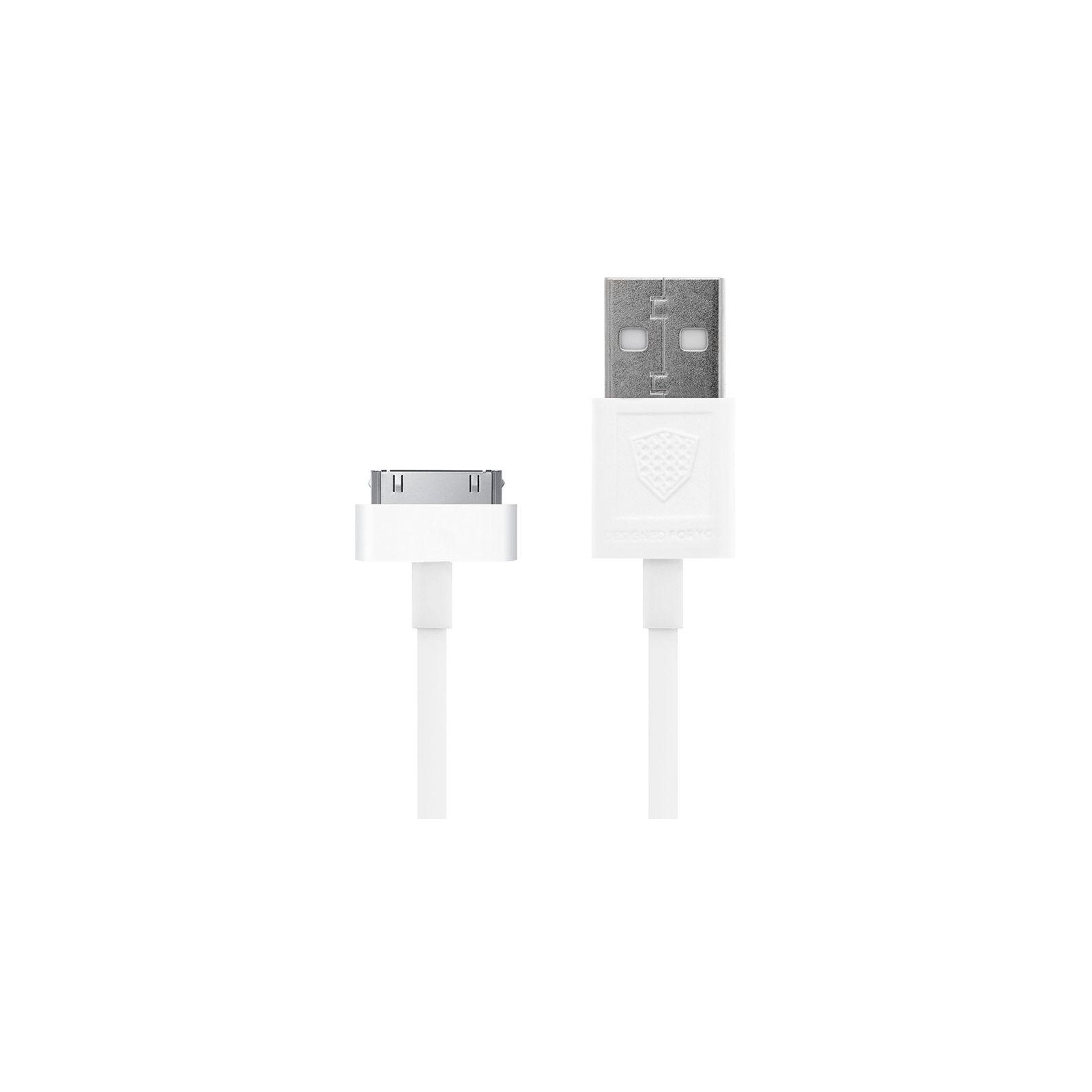 Дата кабель USB 2.0 AM to Apple 30pin 1.0m CK-13 White Inkax (F_62154)
