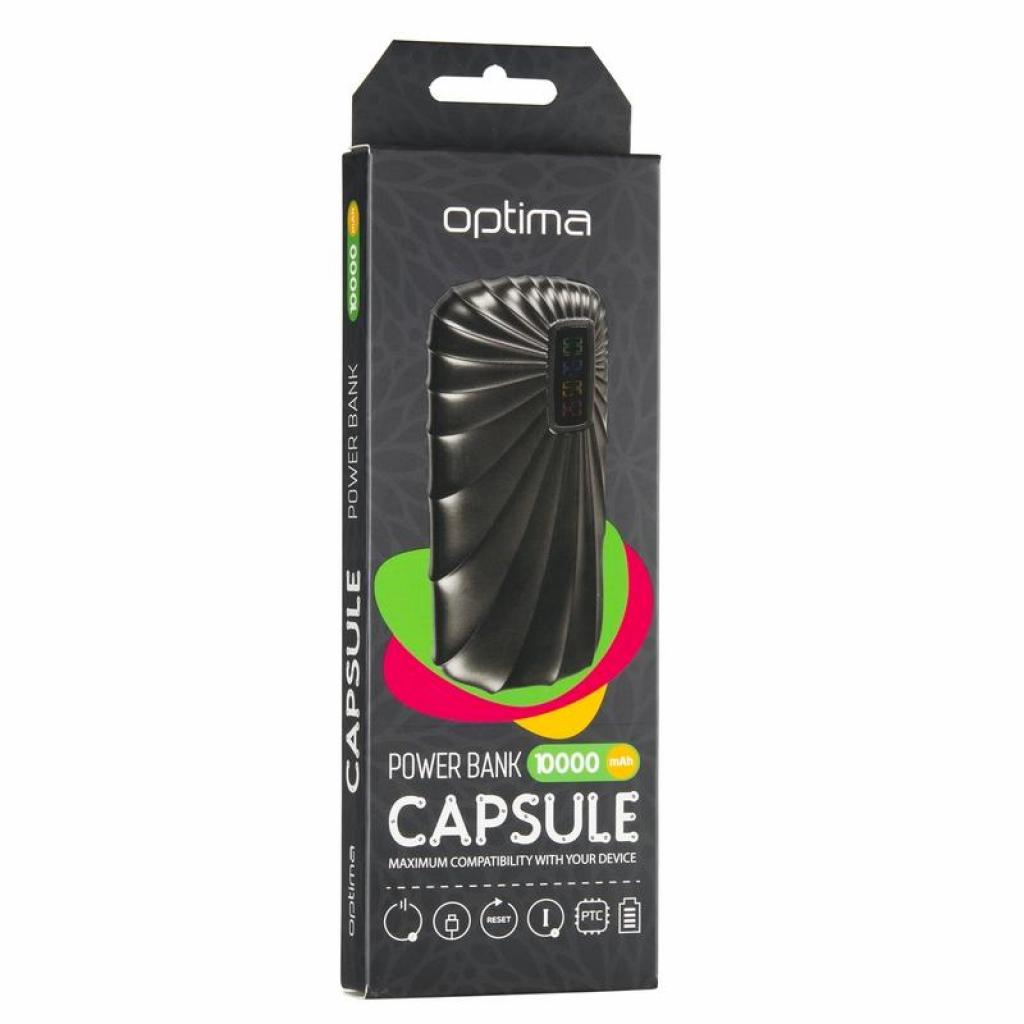 Батарея универсальная Optima Capsule 10000mAh Black (65092) изображение 9