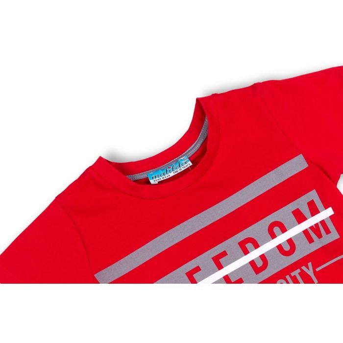 Піжама дитяча Matilda "FREEDOM" (7742-140B-red) зображення 7