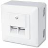 Компьютерная розетка Digitus 2xRJ45 STP, cat. 6, для наружной проводки (DN-9006-N)