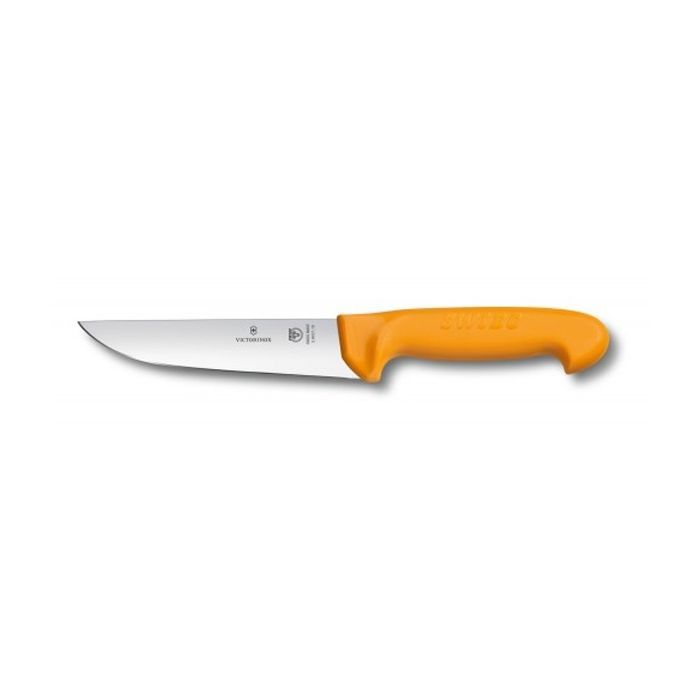 Кухонный нож Victorinox Swibo, Butcher, широкий, оранжевый, 18 см (5.8421.18)
