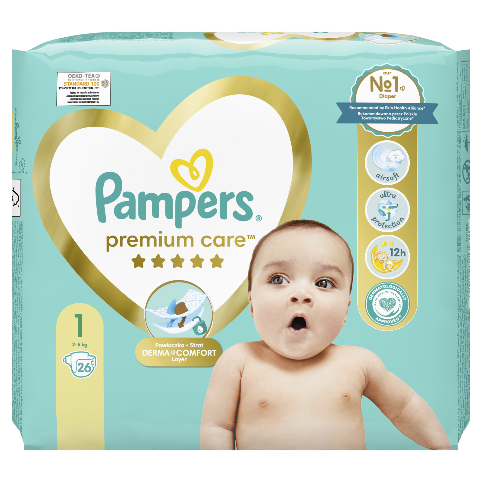 Підгузки Pampers Premium Care Newborn Розмір 1 (2-5 кг) 52 шт (8001841104751) зображення 2