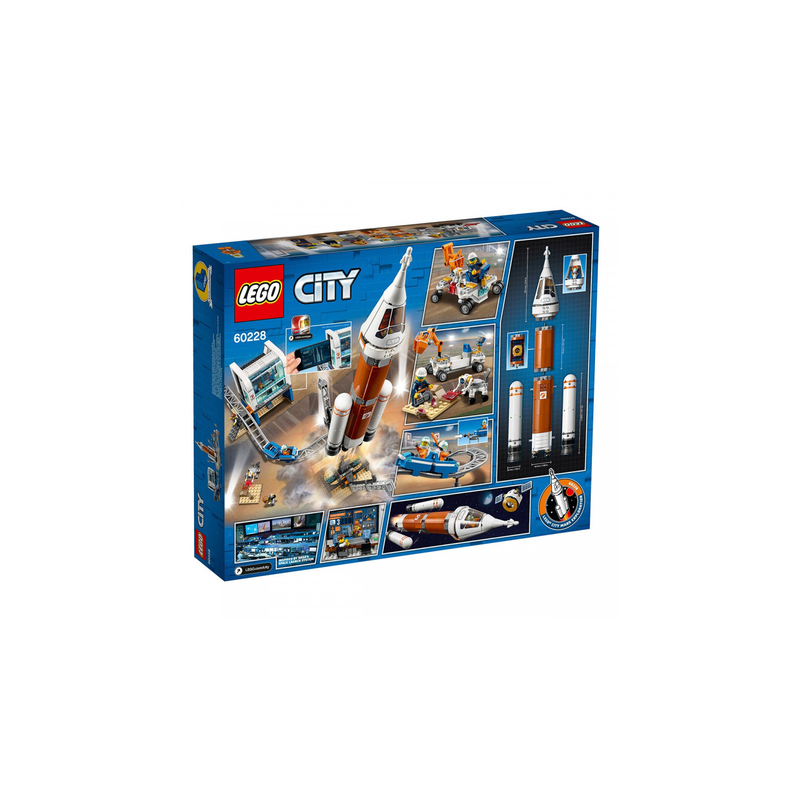 Конструктор LEGO City Космическая ракета и пункт управления запуском 837 дет (60228)