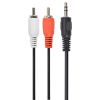 Кабель мультимедийный Jack 3.5mm папа/2RCA папа 1.5m Cablexpert (CCAB-458)