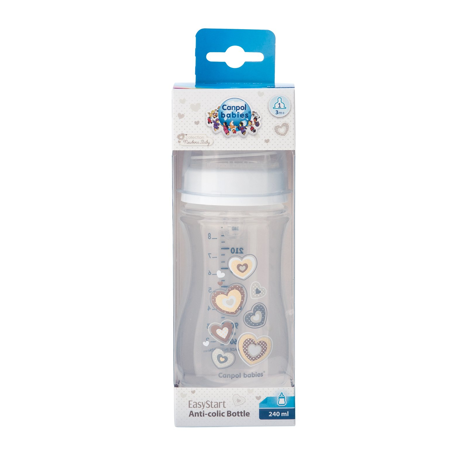 Пляшечка для годування Canpol babies антиколькова EasyStart Newborn baby 240мл (35/217_blu) зображення 3