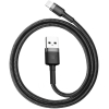 Дата кабель USB 2.0 AM to Lightning 1.0m Cafule 2.4A gray+black Baseus (CALKLF-BG1) изображение 3