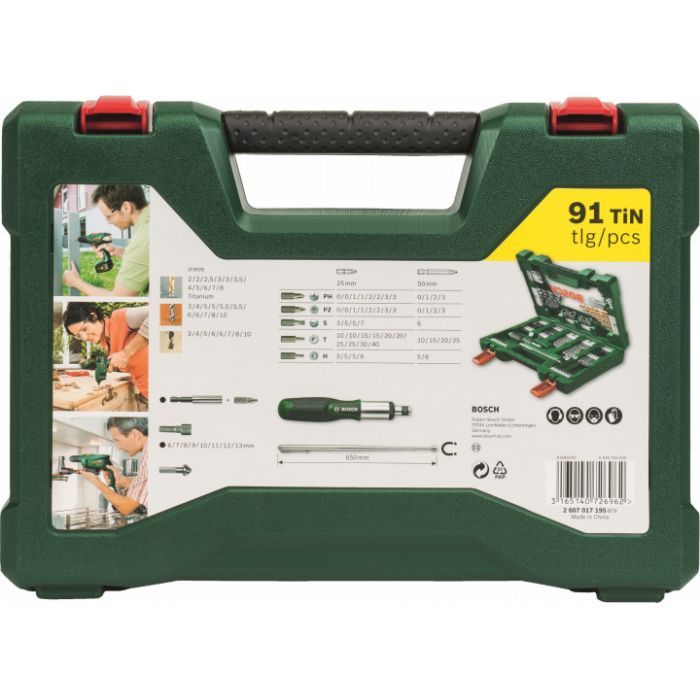 Набор сверл и бит Bosch насадок V-Line-91 (2.607.017.195) изображение 3