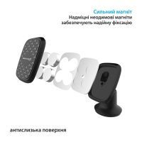 Універсальний автотримач Grand-X Mounting on the Panel, Black (MT-09B) зображення 3