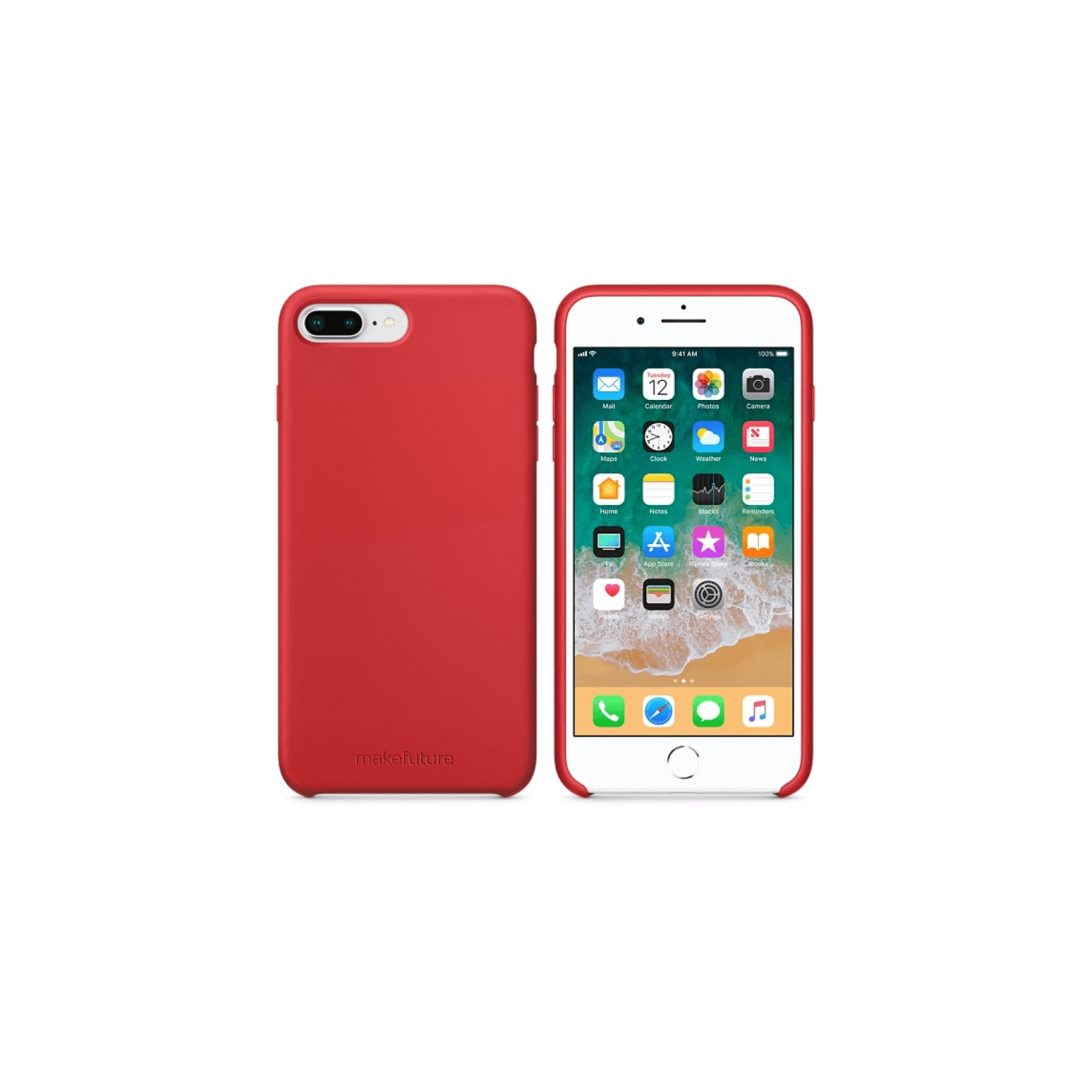 Чохол до мобільного телефона MakeFuture Apple iPhone 7 Plus/8 Plus Silicone Red (MCS-AI7P/8PRD)
