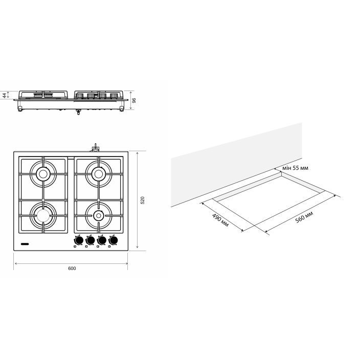 Варочна поверхня Eleyus INGA 60 WH CF зображення 10