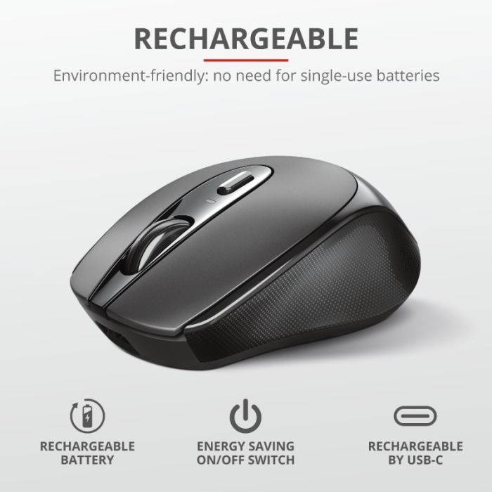 Мышка Trust Zaya Rechargeable Wireless Black (23809) изображение 10