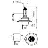 Автолампа Philips галогенова 60/55W (12342 VP B1) изображение 3