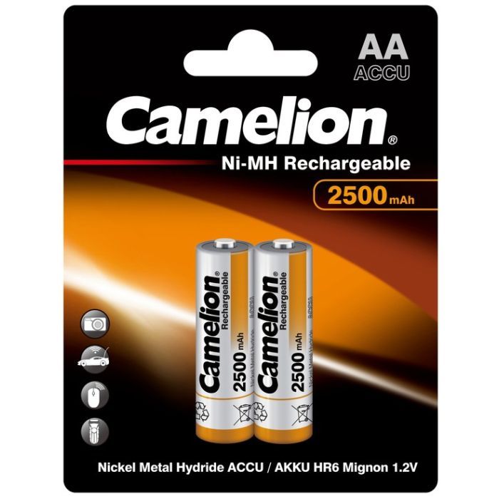 Аккумулятор Camelion AA 2500mAh Ni-MH * 2 R6-2BL (NH-AA2500BP2)
