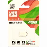 USB флеш накопитель Mibrand 4GB lynx Silver USB 2.0 (MI2.0/LY4M2S) изображение 2