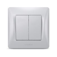 Вимикач Videx BINERA 2кл срібний шовк (VF-BNSW2-SS) зображення 2