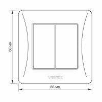 Вимикач Videx BINERA 2кл срібний шовк (VF-BNSW2-SS) зображення 5