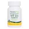 Вітамін Natures Plus Вітамін D3, 10 000 МЕ, Nature's Plus, 60 гелевих капсул (NAP-01048)