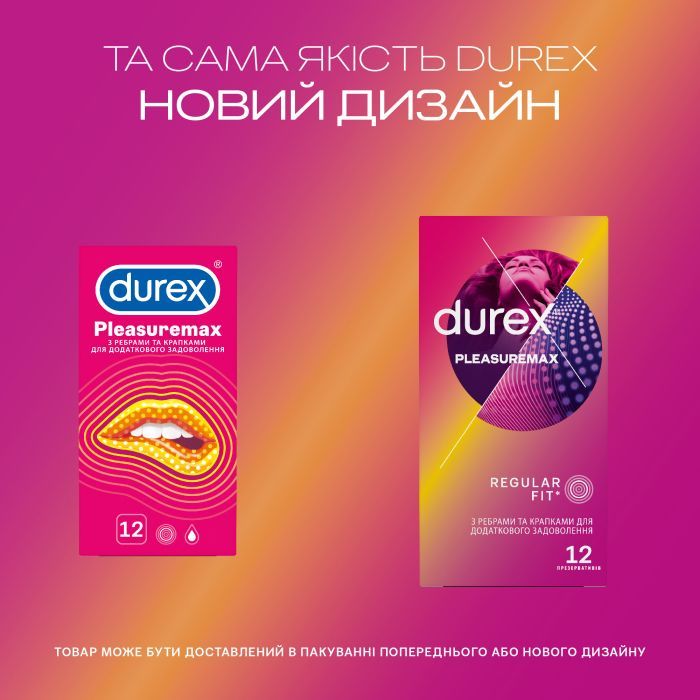 Презервативы Durex Pleasuremax с силиконовой смазкой с ребрами и точками 12 шт. (5038483204016) изображение 4