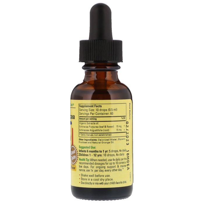 Трави ChildLife Рідка Ехінацея для Дітей з Апельсиновим Смаком, Echinacea, (CDL-10100) зображення 2