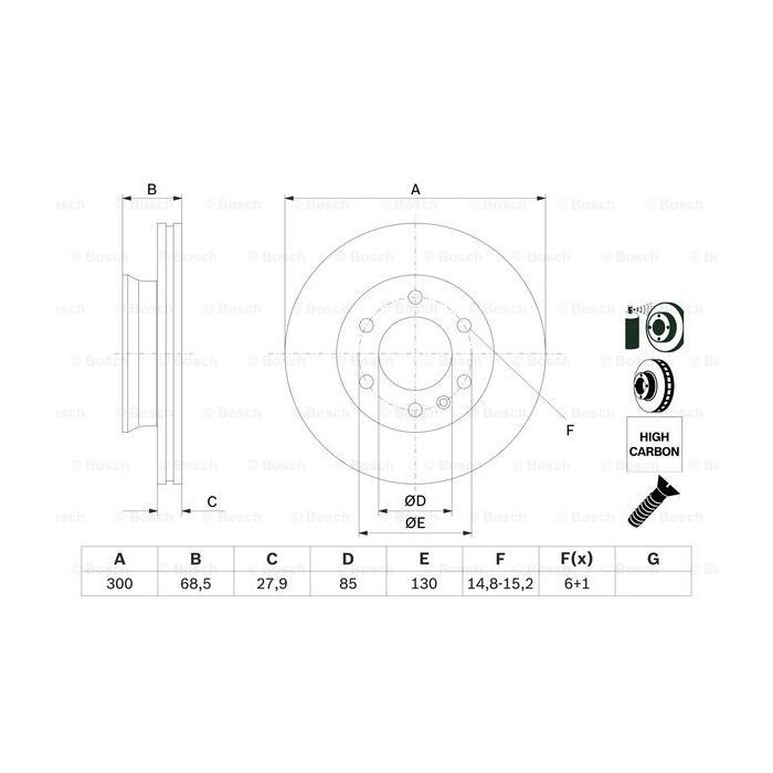Тормозной диск Bosch 0 986 479 294 изображение 5