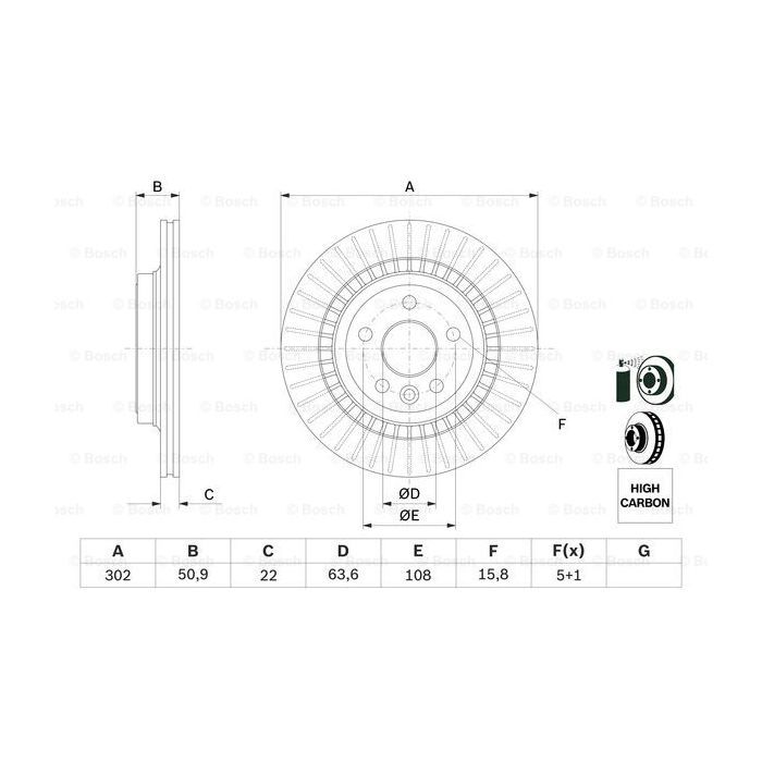 Гальмівний диск Bosch 0 986 479 713 зображення 5