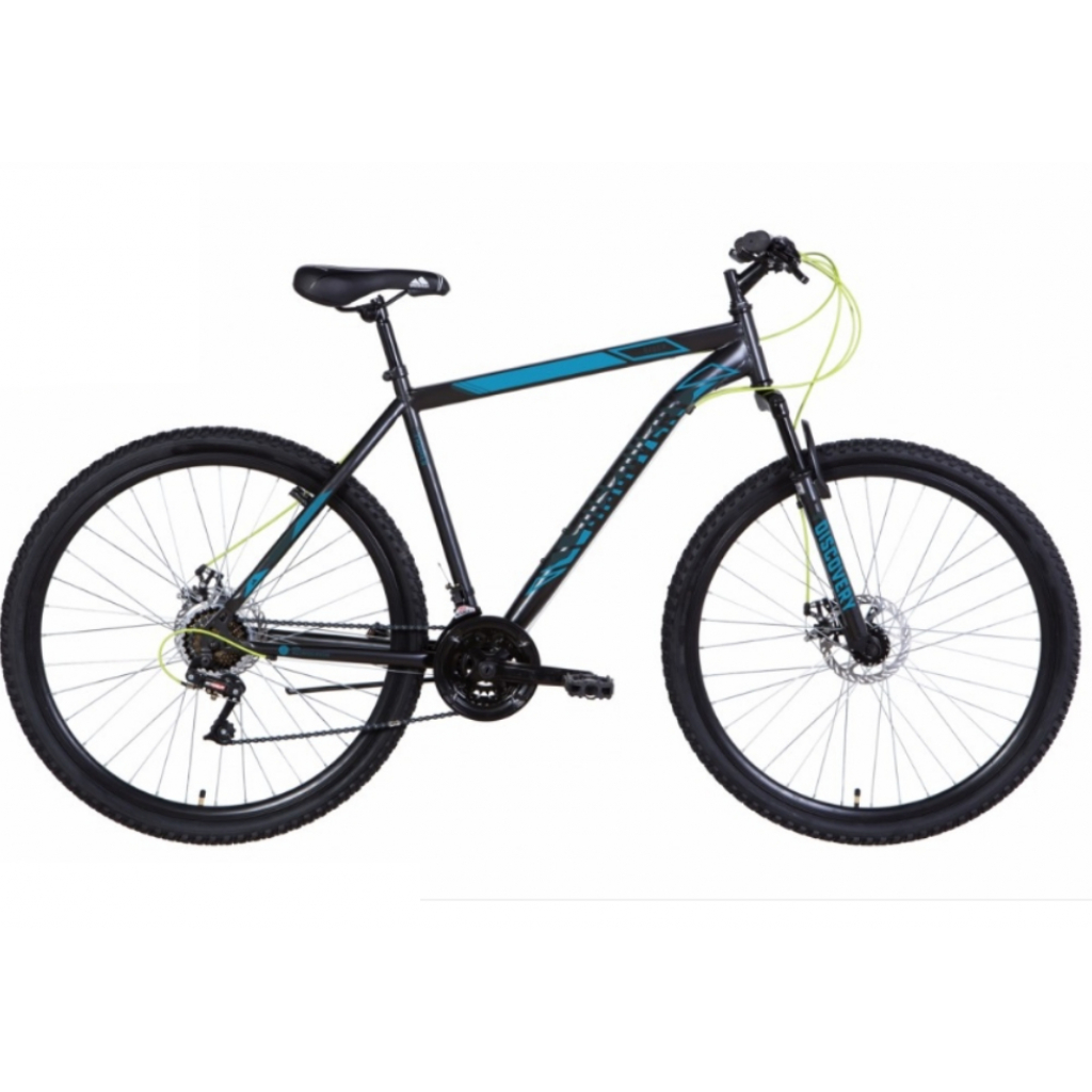 Велосипед Discovery 29" RIDER AM DD рама-21" 2021 Black/Blue (OPS-DIS-29-114)