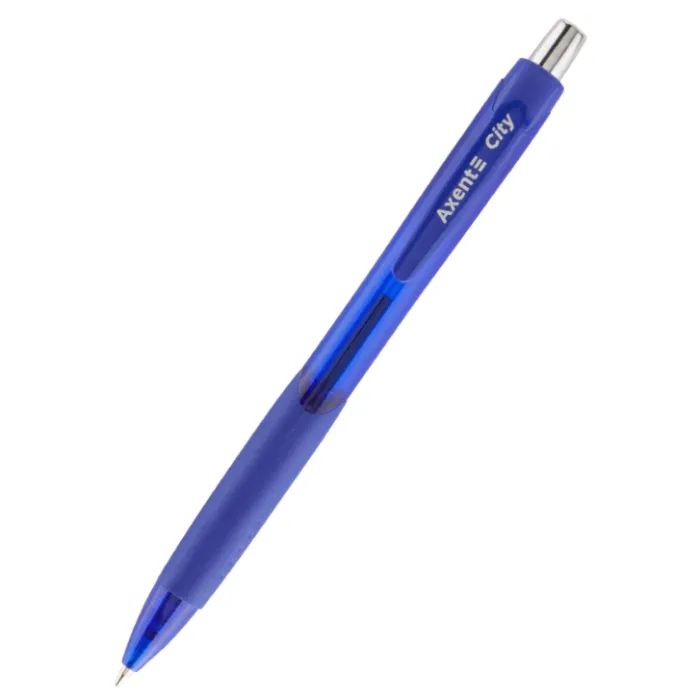 Ручка шариковая Axent City автоматическая Синяя 0.5 мм (AB1082-02-A)