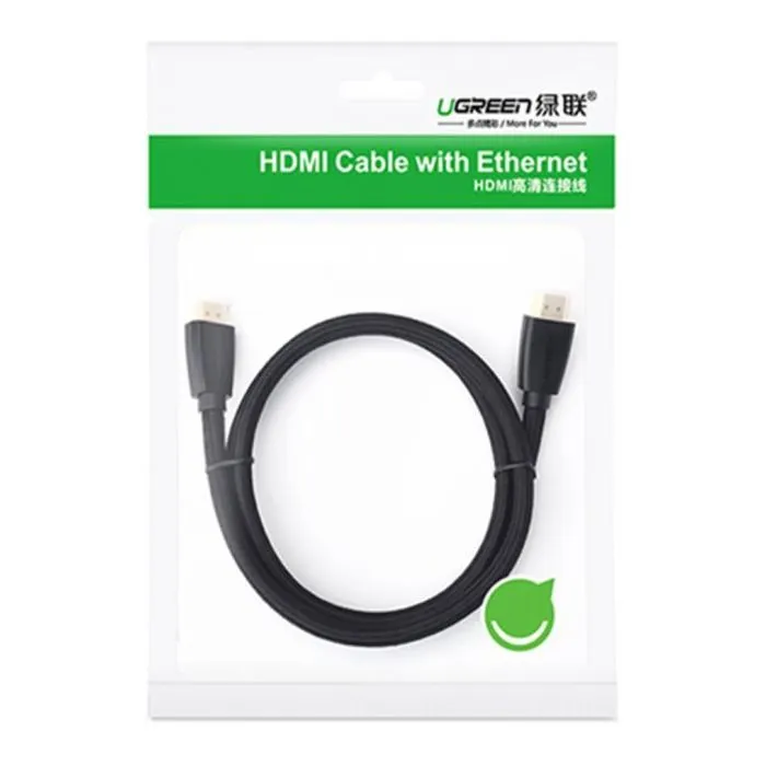 Кабель мультимедійний HDMI M to HDMI M 1.5m nylon braid black Ugreen (40409) зображення 4