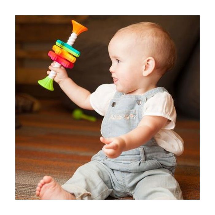Развивающая игрушка Fat Brain Toys Пирамидка-спиннер тактильная MiniSpinny (F134ML) изображение 6