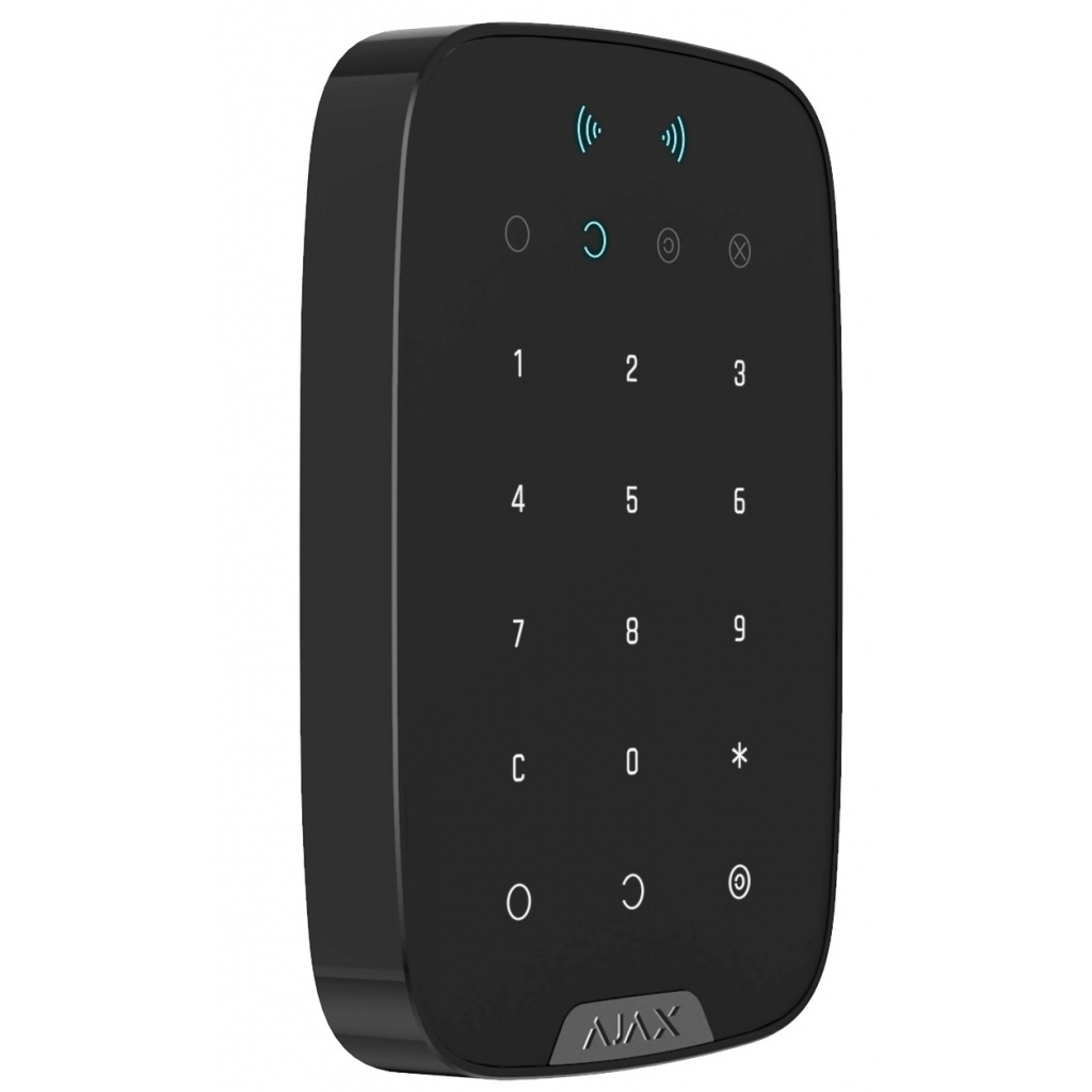 Клавіатура до охоронної системи Ajax KeyPad Plus чорна зображення 2