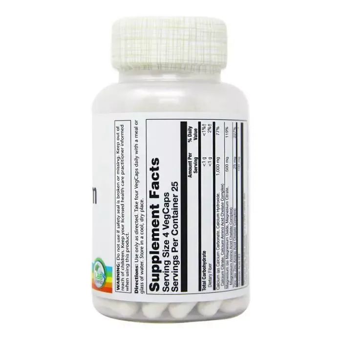 Мінерали Solaray Кальцій Магній Цинк, Calcium Magnesium Zinc, 100 капсул (SOR-04560) зображення 2