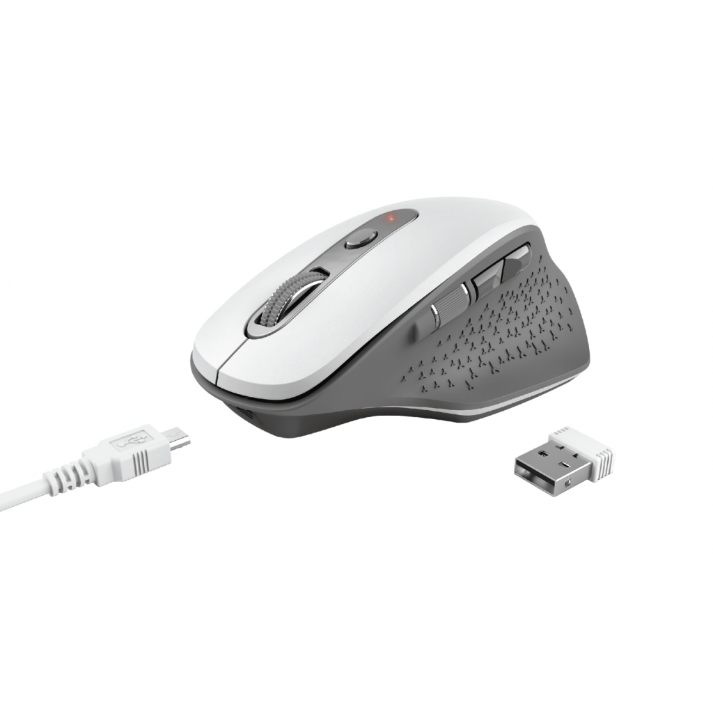 Мишка Trust Ozaa Rechargeable Wireless White (24035) зображення 11