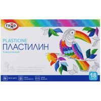 Пластилін Гамма Класичний + стек 18 кольорів 360 г (281035)
