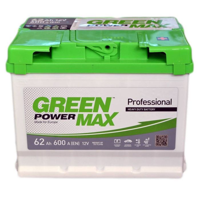 Аккумулятор автомобильный GREEN POWER MAX 62Аh (000022373)