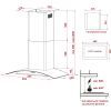 Вытяжка кухонная Perfelli TG 9635 I 1000 LED изображение 10