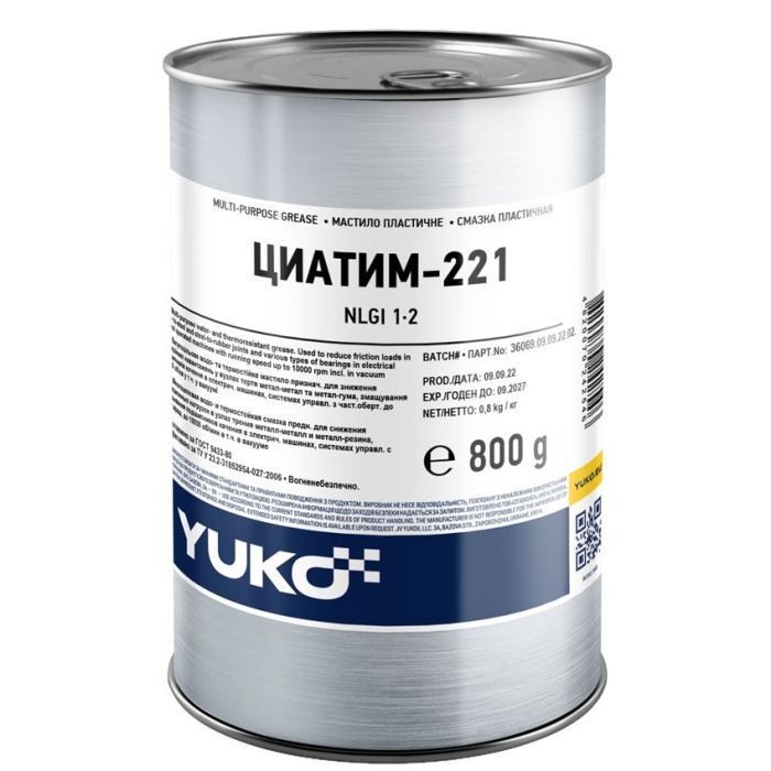 Мастило автомобільне Yuko ЦИАТИМ-221 1л (4820070242546)