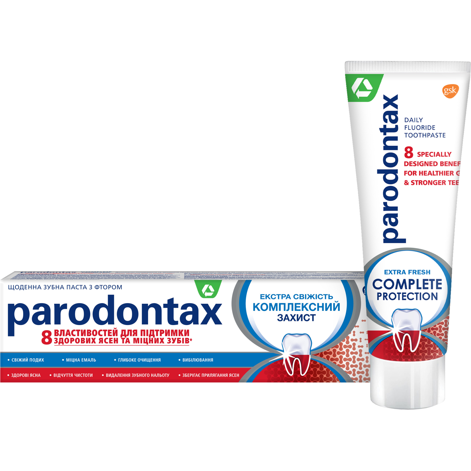 Зубная паста Parodontax Комплексная Защита Экстра Свежесть 75 мл (5054563040213/5054563948342) изображение 2