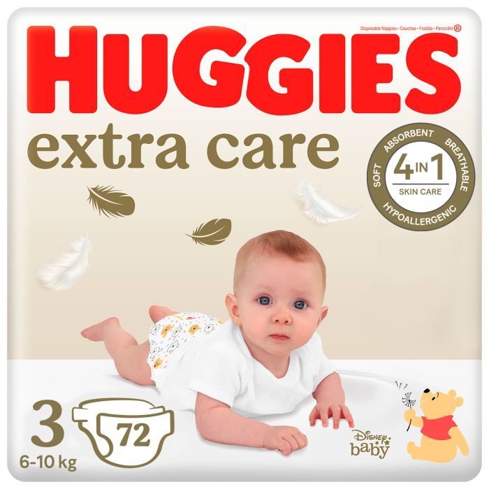 Подгузники Huggies Extra Care Size Размер 3 (6-10 кг) 96 шт (5029053577944)