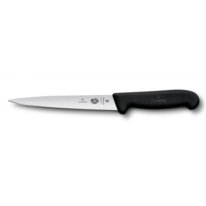 Кухонный нож Victorinox Fibrox Filleting Flexible 18 см Black (5.3703.18)