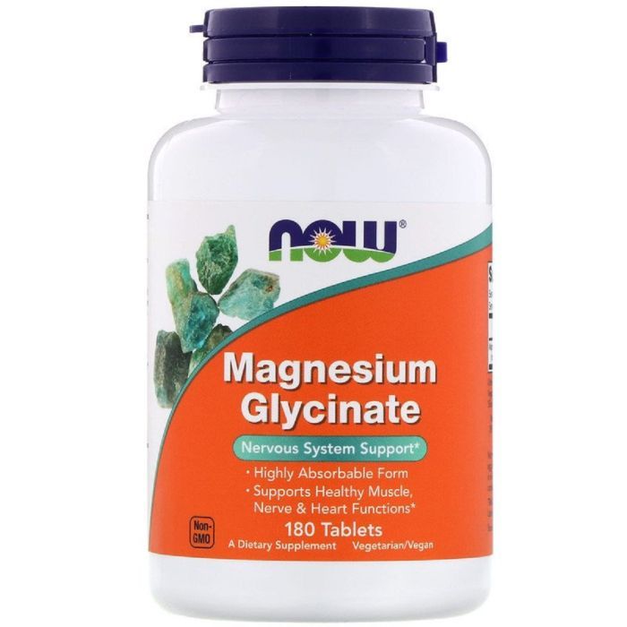 Минералы Now Foods Глицинат Магния, Magnesium Glycinate, 180 таблеток (NOW-01289)