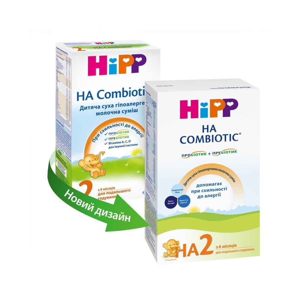 Дитяча суміш HiPP НА Combiotic 2 гіпоалергенна молочна 350 г (9062300137665) зображення 2