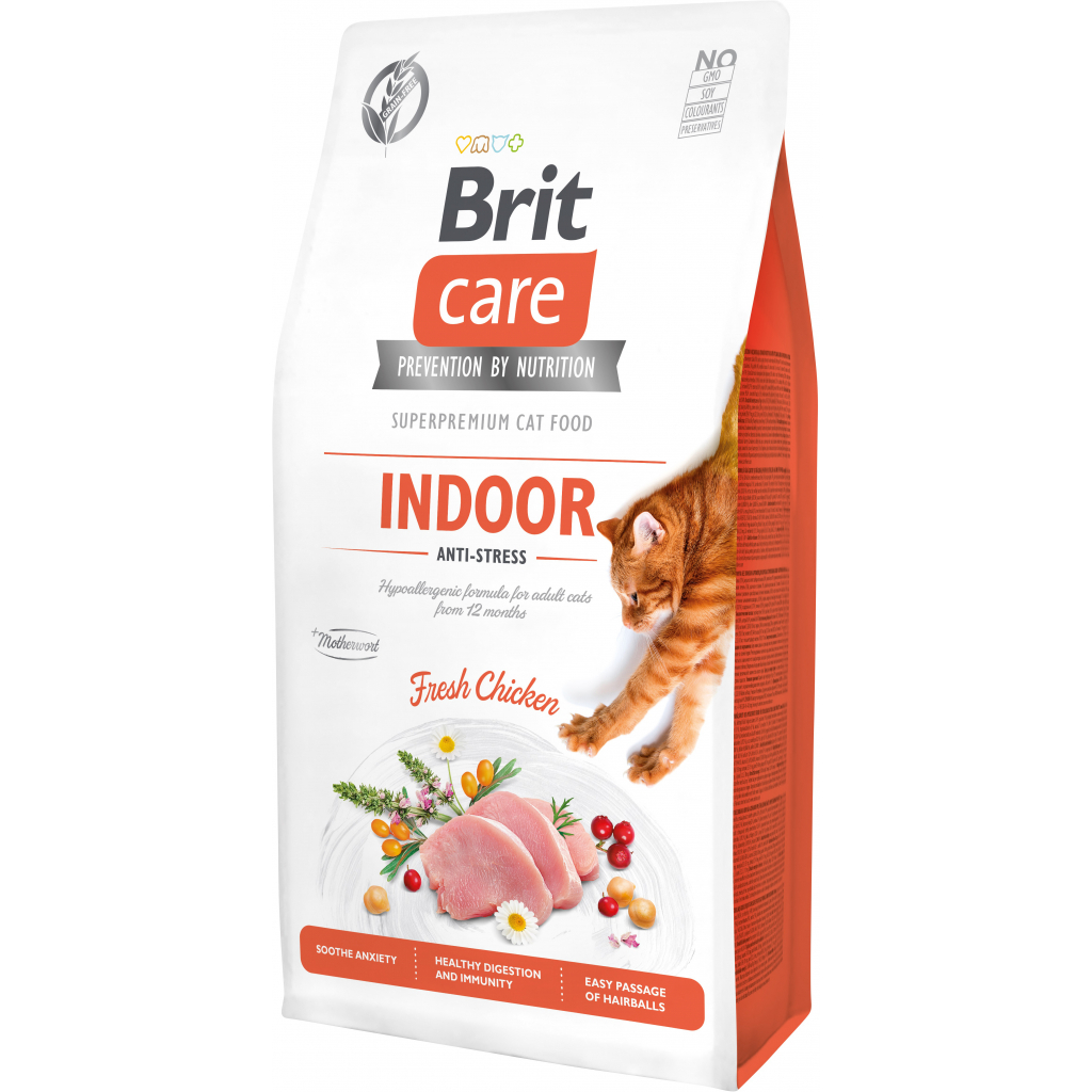 Сухой корм для кошек Brit Care Cat GF Indoor Anti-stress 2 кг (8595602540853)