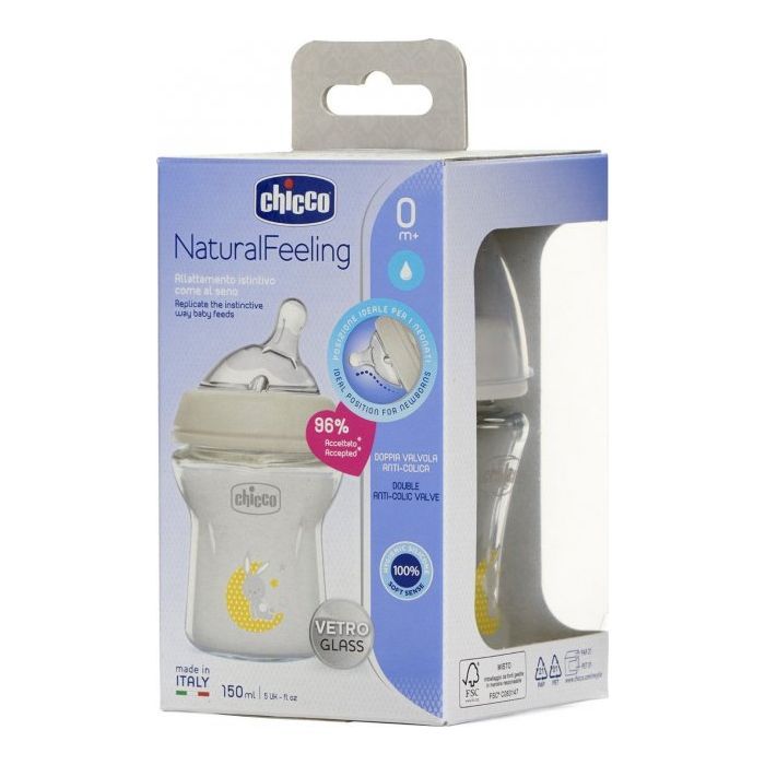 Бутылочка для кормления Chicco Natural Feeling силикон. медленный поток 150 мл (81211.30) изображение 8