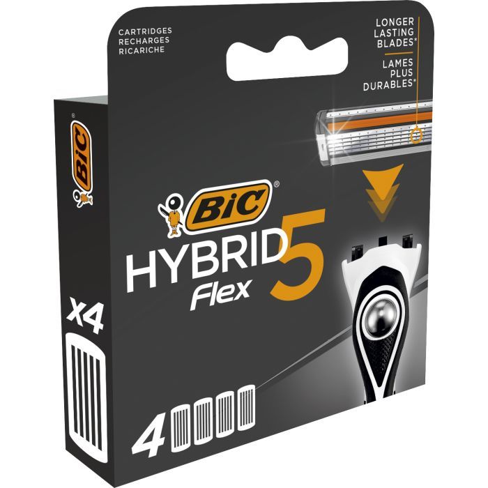 Сменные кассеты Bic Flex 5 Hybrid 4 шт. (3086123644885) изображение 2